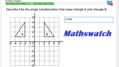 describe fully the single transformation that maps triangle a onto triangle b mathswatch